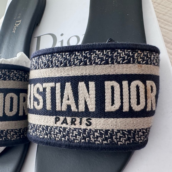 Dior sway slides in 39.5 in navy blue - Picture 3 of 7